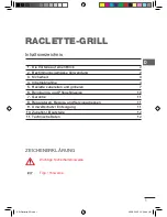 Preview for 3 page of Kuhn Rikon RACLETTE-GRILL Instruction Manual