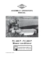 KUHN FC 240 P Assembly & Operation Manual предпросмотр