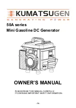 Предварительный просмотр 35 страницы KUMATSUGEN 50A Series Owner'S Manual