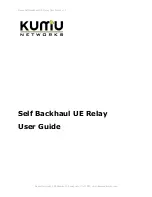 Предварительный просмотр 1 страницы Kumu Networks Self Backhaul UE Relay User Manual