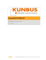 Kunbus cRIO PB Installation Instructions Manual предпросмотр