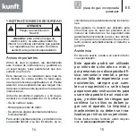 Предварительный просмотр 8 страницы Kunft GVH29-BUT Instruction Manual