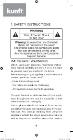 Предварительный просмотр 4 страницы Kunft K5128X22F Instruction Manual