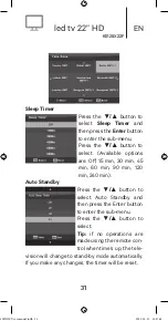 Предварительный просмотр 31 страницы Kunft K5128X22F Instruction Manual