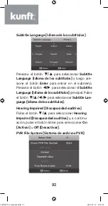 Предварительный просмотр 92 страницы Kunft K5128X22F Instruction Manual