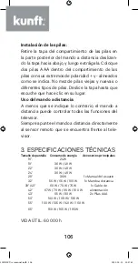 Предварительный просмотр 106 страницы Kunft K5128X22F Instruction Manual