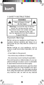 Предварительный просмотр 4 страницы Kunft KBIO3954 Instruction Manual