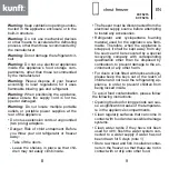 Предварительный просмотр 5 страницы Kunft KCF5215 Instruction Manual