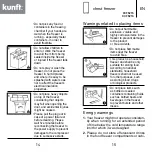 Предварительный просмотр 8 страницы Kunft KCF5215 Instruction Manual