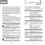 Предварительный просмотр 24 страницы Kunft KCF5215 Instruction Manual