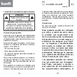 Предварительный просмотр 8 страницы Kunft KCG5414 Instruction Manual