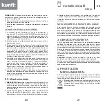 Предварительный просмотр 11 страницы Kunft KCG5414 Instruction Manual