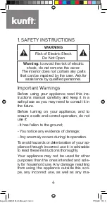 Предварительный просмотр 4 страницы Kunft KCHS3125 IX Instruction Manual