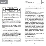 Предварительный просмотр 3 страницы Kunft KDF-2594 Instruction Manual