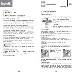 Предварительный просмотр 15 страницы Kunft KDW4752 Instruction Manual