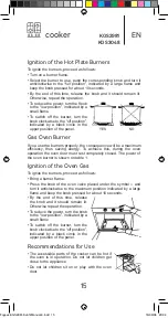 Предварительный просмотр 15 страницы Kunft KGS2981 Instruction Manual