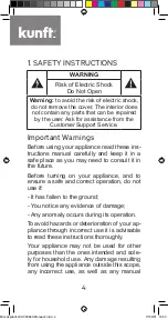 Предварительный просмотр 4 страницы Kunft KHVC3663 Instruction Manual