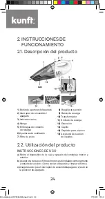 Предварительный просмотр 24 страницы Kunft KHVC3663 Instruction Manual