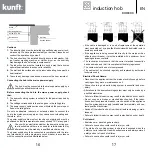 Предварительный просмотр 9 страницы Kunft KIH3300 Instruction Manual