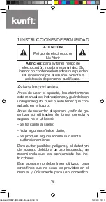 Предварительный просмотр 16 страницы Kunft KOR-1318 Instruction Manual