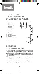 Предварительный просмотр 24 страницы Kunft KSF 2374 Instruction Manual