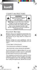 Предварительный просмотр 4 страницы Kunft KSM2612 Instruction Manual