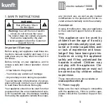 Предварительный просмотр 3 страницы Kunft KTE3781 Instruction Manual