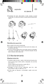 Предварительный просмотр 21 страницы Kunft KVC2845 B Instruction Manual