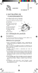 Предварительный просмотр 31 страницы Kunft KVC2845 B Instruction Manual