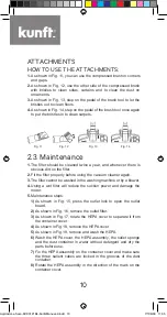 Предварительный просмотр 10 страницы Kunft KVC3121 BL Instruction Manual