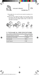 Предварительный просмотр 11 страницы Kunft KVC3121 BL Instruction Manual