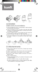 Предварительный просмотр 22 страницы Kunft KVC3121 BL Instruction Manual