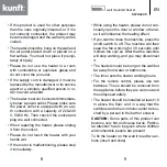 Предварительный просмотр 5 страницы Kunft KWH4209 Instruction Manual