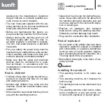 Предварительный просмотр 5 страницы Kunft KWM5315 Instruction Manual