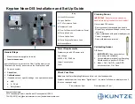 Preview for 1 page of Kuntze Krypton Neon DIS Installation And Setup Manual