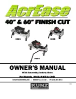 Preview for 1 page of Kunz AcrEase C60K Owner'S Manual