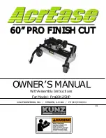 Kunz AcrEase Pro60K-25HP Owner'S Manual preview