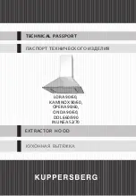 Предварительный просмотр 1 страницы Kuppersberg DDL 660/990 Technical Passport