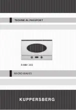 Kuppersberg RMW 393 Technical Passport preview