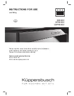 Preview for 1 page of Kuppersbusch B6550.0 Instructions For Use Manual