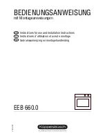 Kuppersbusch EEB 660.0 Instructions For Use And Installation Instructions предпросмотр