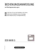 Preview for 1 page of Kuppersbusch EEB 6600.5 Instructions For Use And Installation Instructions