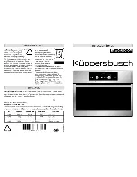 Предварительный просмотр 1 страницы Kuppersbusch EMWG 9500.OM Instructions For Use Manual