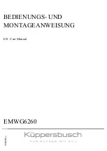 Preview for 1 page of Kuppersbusch EMWG6260 User Manual