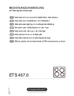 Preview for 1 page of Kuppersbusch ETS 457.0 Instructions For Use And Installation Instructions