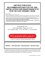 Kuppersbusch GKS 3720.0 M-UL Instructions For The Use preview