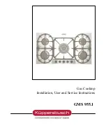 Предварительный просмотр 1 страницы Kuppersbusch GMS 955.1 Installation And Service Instructions Manual