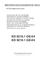 Kuppersbusch KD 6210.1 GE-04 Instructions For Use And Installation предпросмотр