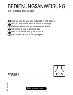 Preview for 1 page of Küppersbusch ED635.1 Instructions For Use And Installation Instructions