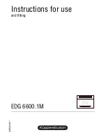 Preview for 1 page of Küppersbusch EDG 6600.1M Instructions For Use  And Fitting